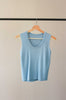 Scoop Neck Knit Top - Blue