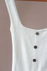 Love Bonito Ribbed Tank with Faux Buttons