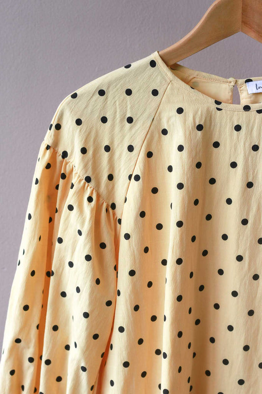 Love Bonito Polka Dot Balloon Sleeve Top