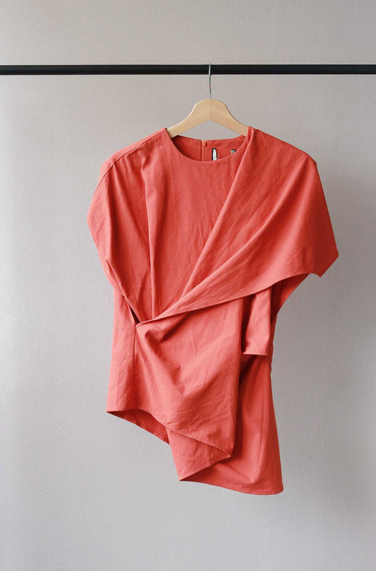 Deconstructed Top in Burnt Orange