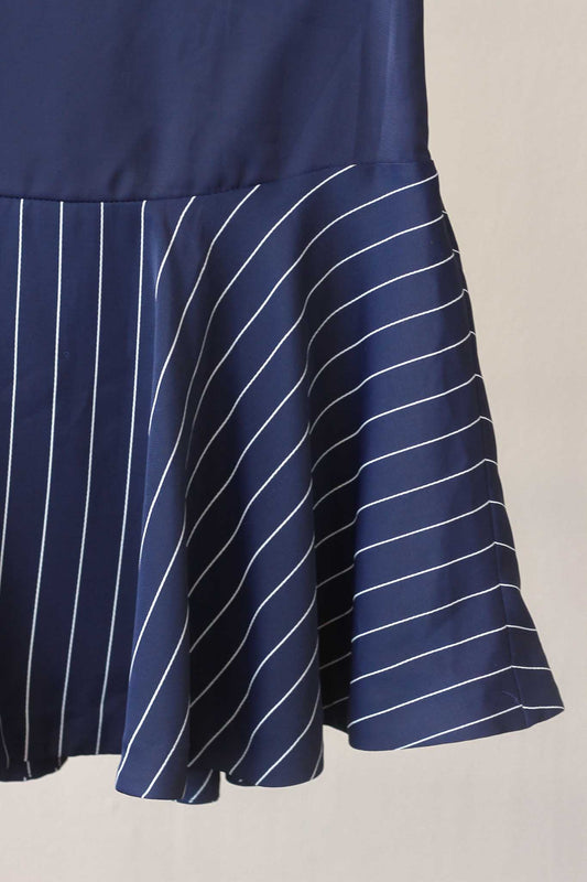 Armani Exchange Striped A-Line Mini Skirt