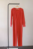 Puff Sleeve Red Jumpsuit