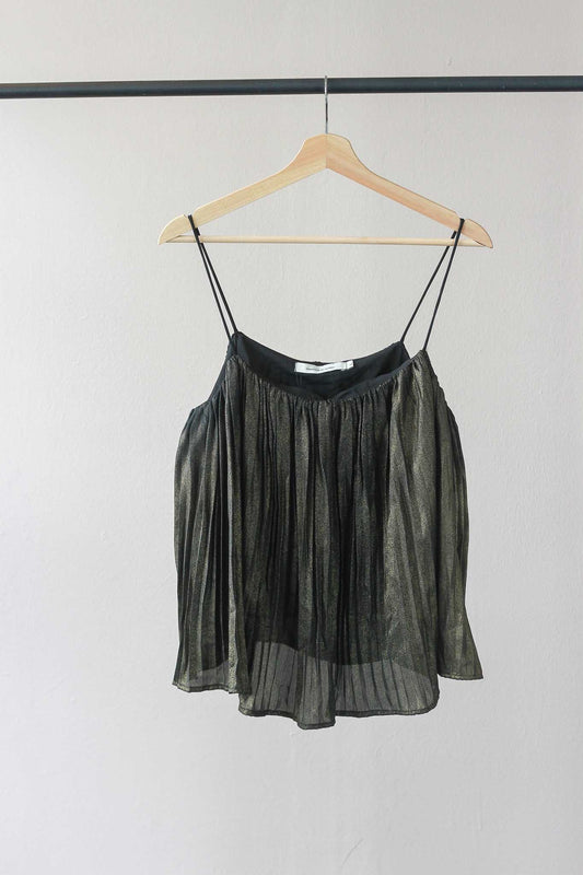 Frontrow by Klarra Pleated Metallic Cami Top