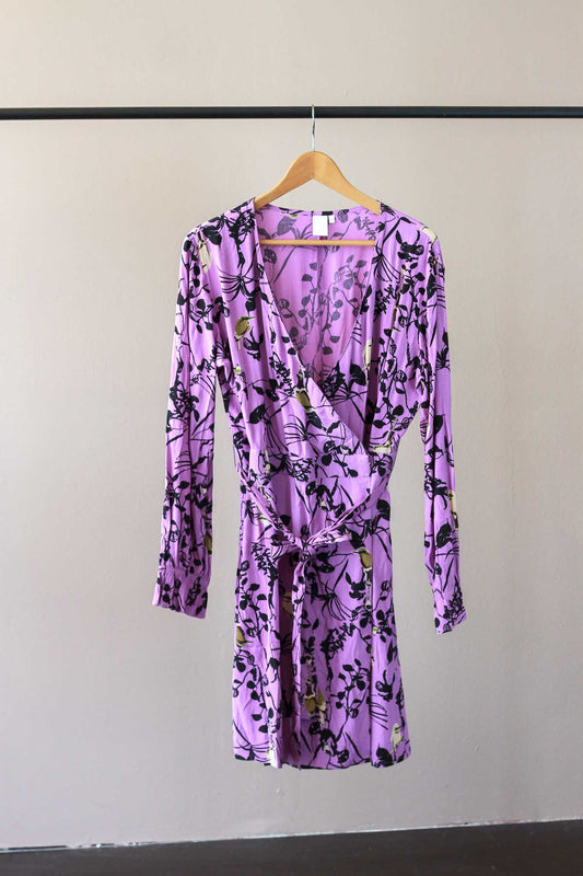 mbyM Floral Outline Wrap Dress