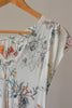 Rebecca Taylor Floral V-Neck Silk Dress with Waist Tie