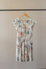 Rebecca Taylor Floral V-Neck Silk Dress with Waist Tie