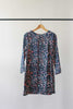 Warehouse Abstract Print Tunic Dress with Shoulder Pad