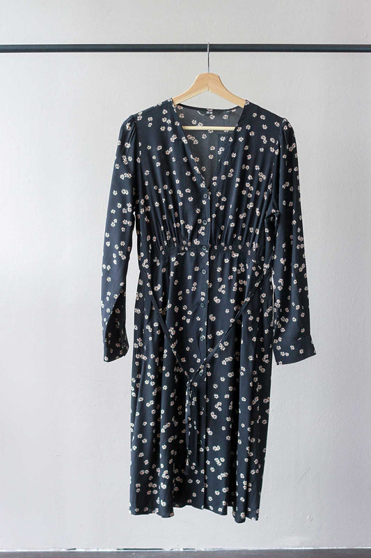 Uniqlo Floral Belted Dress