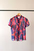 Diane Von Furstenburg Silk Print Button Down Blouse