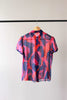 Diane Von Furstenburg Silk Print Button Down Blouse