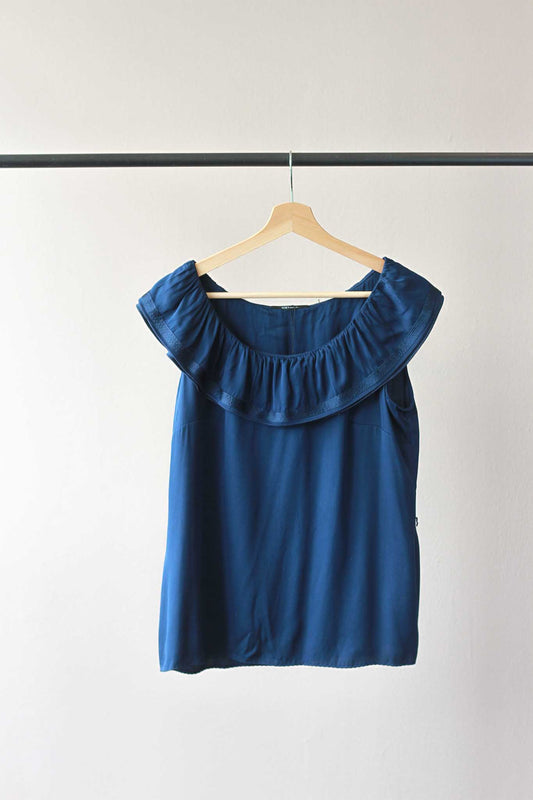 Elie Tahari Ruffle Silk Top