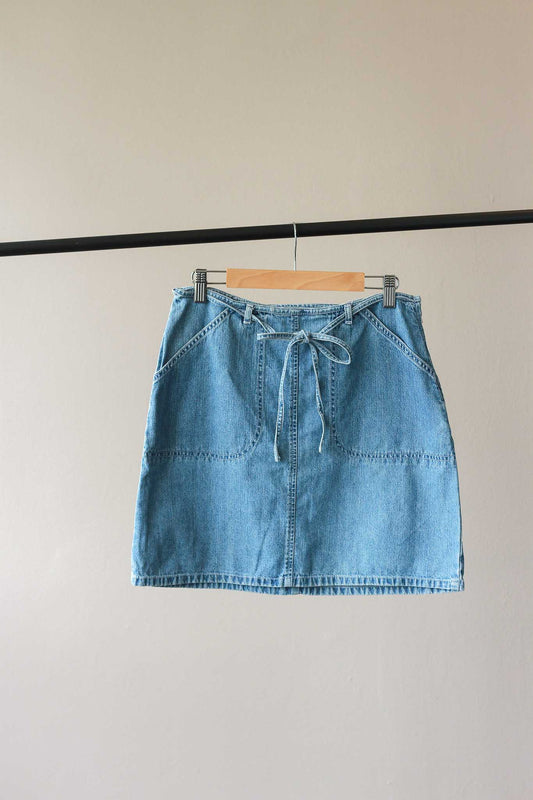 Old Navy Self-Tie Denim Skirt