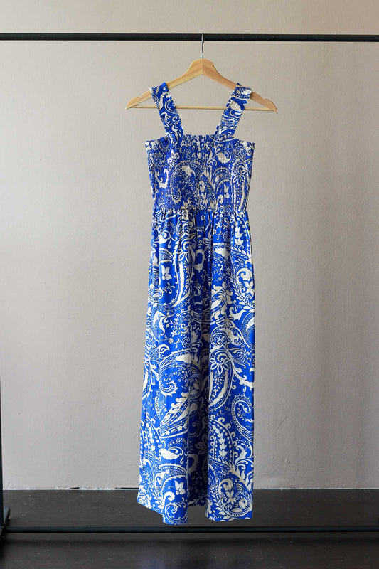 Zara Printed Poplin Midi Dress