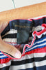 Donna Karen Striped Pencil Skirt with Ruffle Details