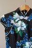 Mandarin Peony Blue Hydrangea Cheongsam