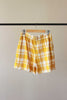 Mango Paperbag Checkered Shorts