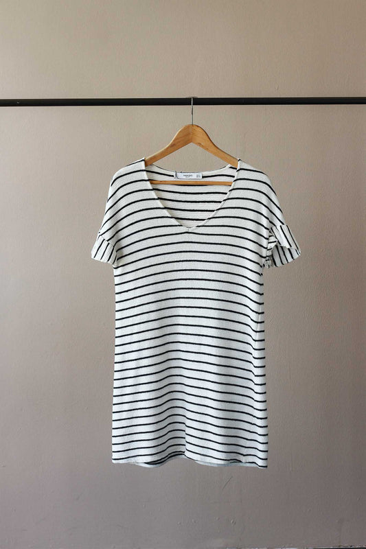 Mango Basics Striped Shirt Dress