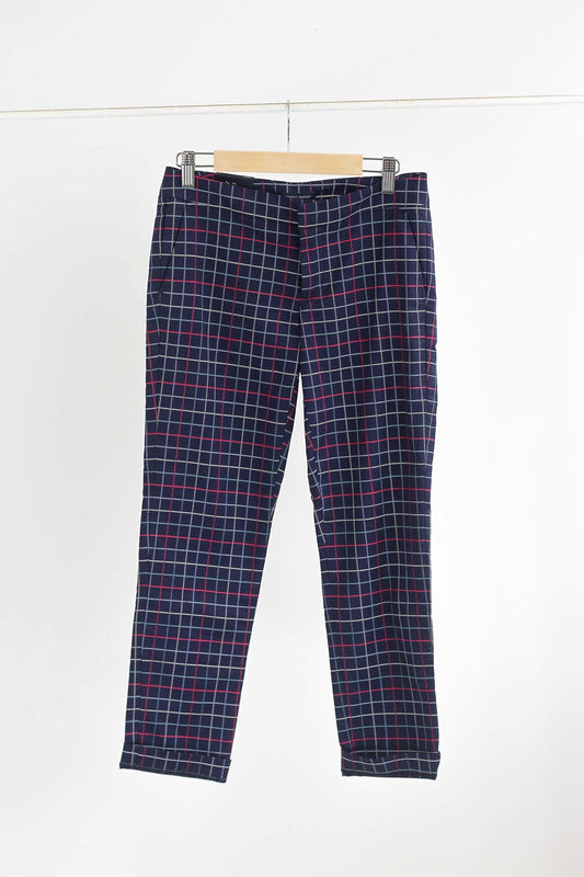 Tommy Hilfiger Checkered Slim Leg Cuffed  Pants