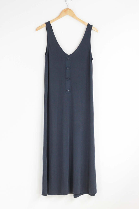 Mango V-Neck Front Button Dress