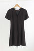 The Editor's Market V-Neck Front Button Dress
