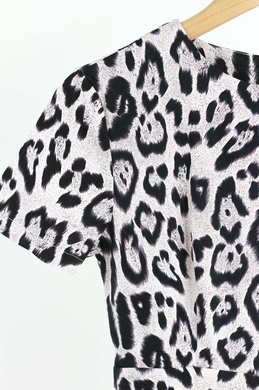 Zalora Animal Print Dress with Front Slit