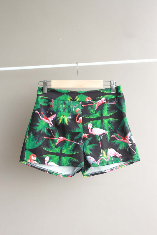 Flamingo Print Shorts