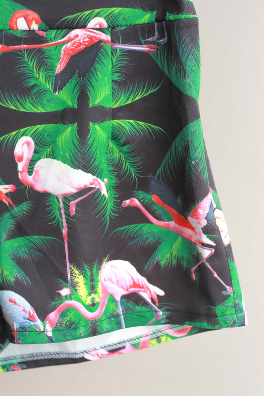 Flamingo Print Shorts