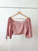 Neonmello Florence 2-way Puff Sleeve Top in Daisy Pink