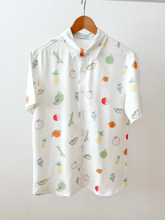 Danity Rose Tropical Fruit Print Shirt