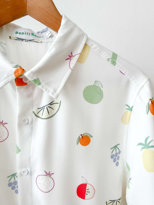 Danity Rose Tropical Fruit Print Shirt