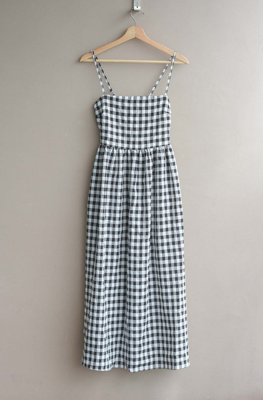 The Fated Gingham Dress with Smock Back Detail