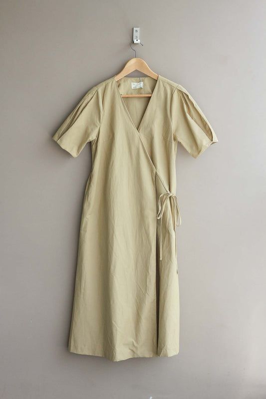 Our Second Nature Cotton Wrap Dress with Waist Tie