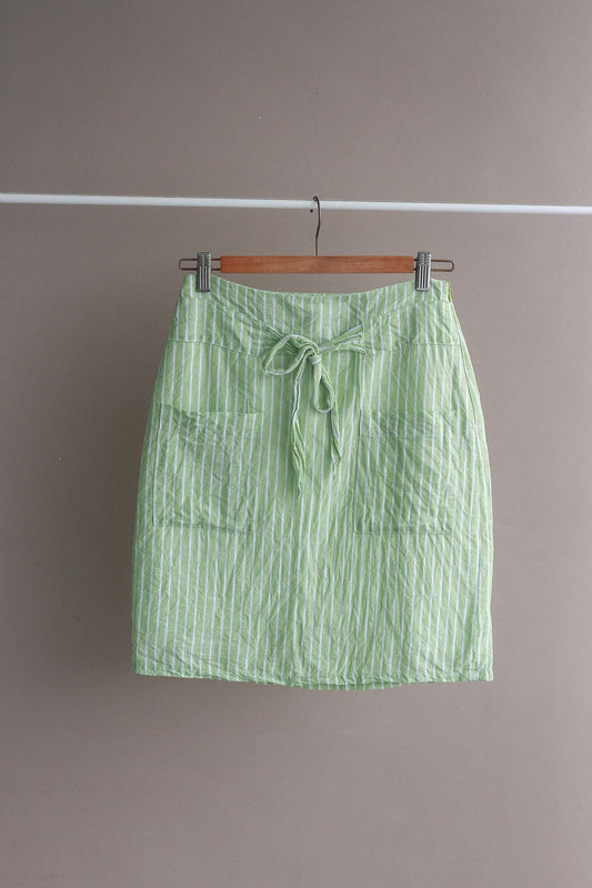 Pomelo Striped Skirt with Front Pockets