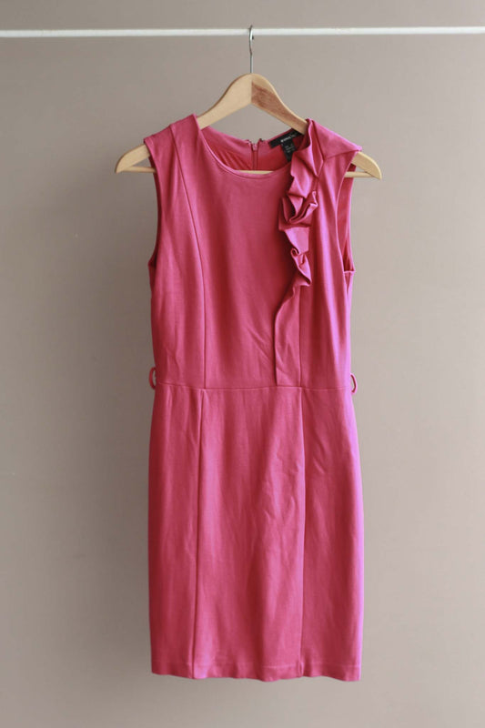Mango Suit Fitted Dress with Shoulder Pleat Folds