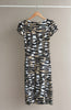 Mango Suit Front Ruched Fitted Dress with Animal Print