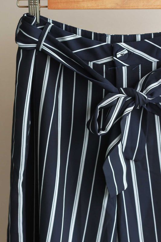 The Stage Walk Striped Culottes in Navy