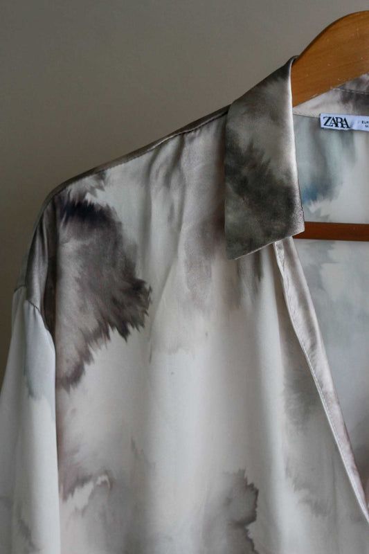 Zara Oversized Tie-Dye Blouse