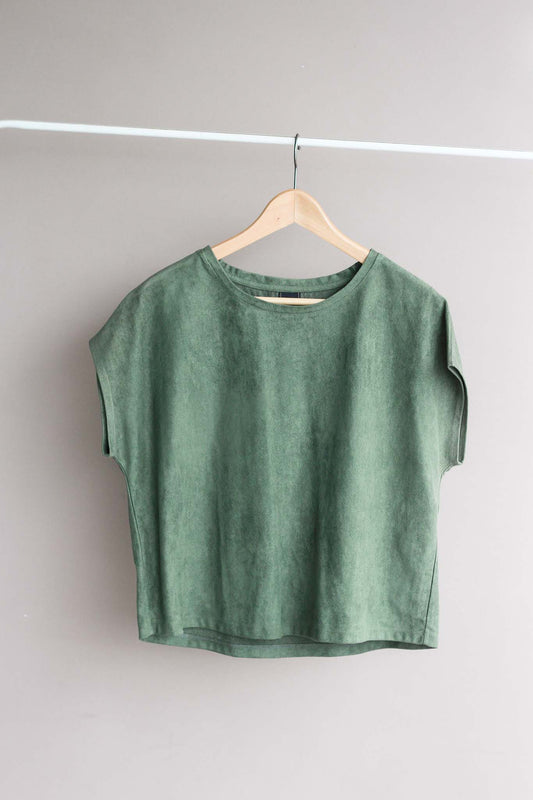 iORA Oversized Boxy Suede Top