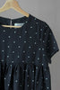 AntiClockWise Sleeved Babydoll Top in Black Polka Dot