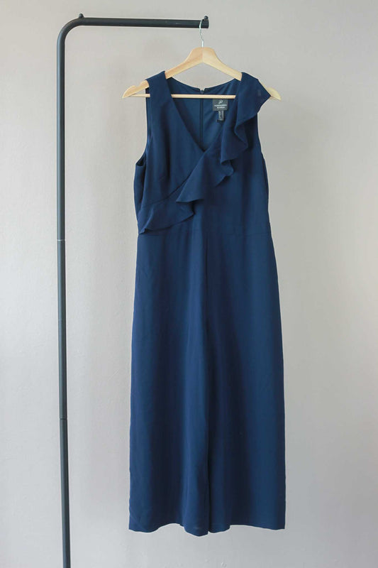 Adrianna Papell Jumpsuit with Front Ruffles